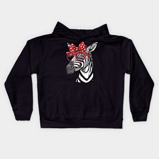 Zebra Family Feats Kids Hoodie